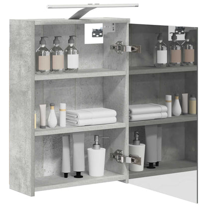 Bathroom Mirror Cabinet Concrete Grey 43 x 16 x 62.5 cm
