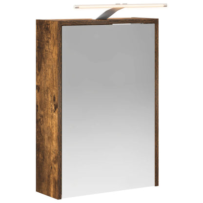 Bathroom Mirror Cabinet Smoked Oak 43 x 16 x 62.5 cm