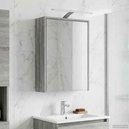 Bathroom Mirror Cabinet Grey Sonoma 43 x 16 x 62.5 cm