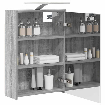 Bathroom Mirror Cabinet Grey Sonoma 43 x 16 x 62.5 cm