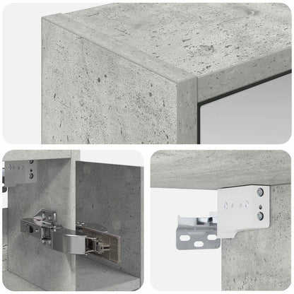 Bathroom Mirror Cabinet Concrete Grey 63.5 x 16 x 62.5 cm