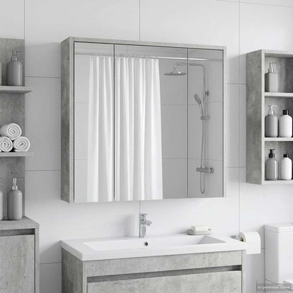 Bathroom Mirror Cabinet Concrete Grey 63.5 x 16 x 62.5 cm