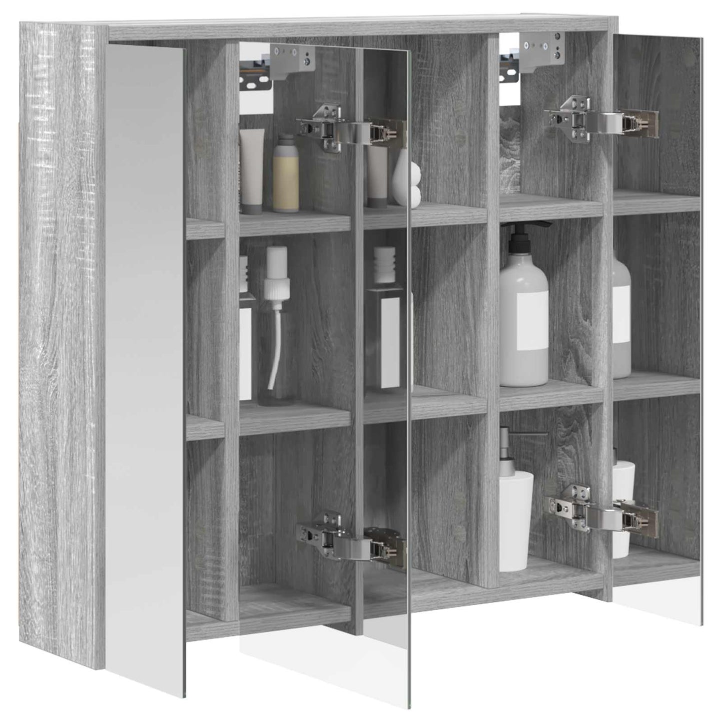 Bathroom Mirror Cabinet Grey Sonoma 63.5 x 16 x 62.5 cm