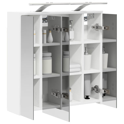 Bathroom Mirror Cabinet White 63.5 x 16 x 62.5 cm