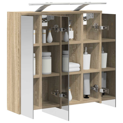 Bathroom Mirror Cabinet Sonoma Oak 63.5 x 16 x 62.5 cm