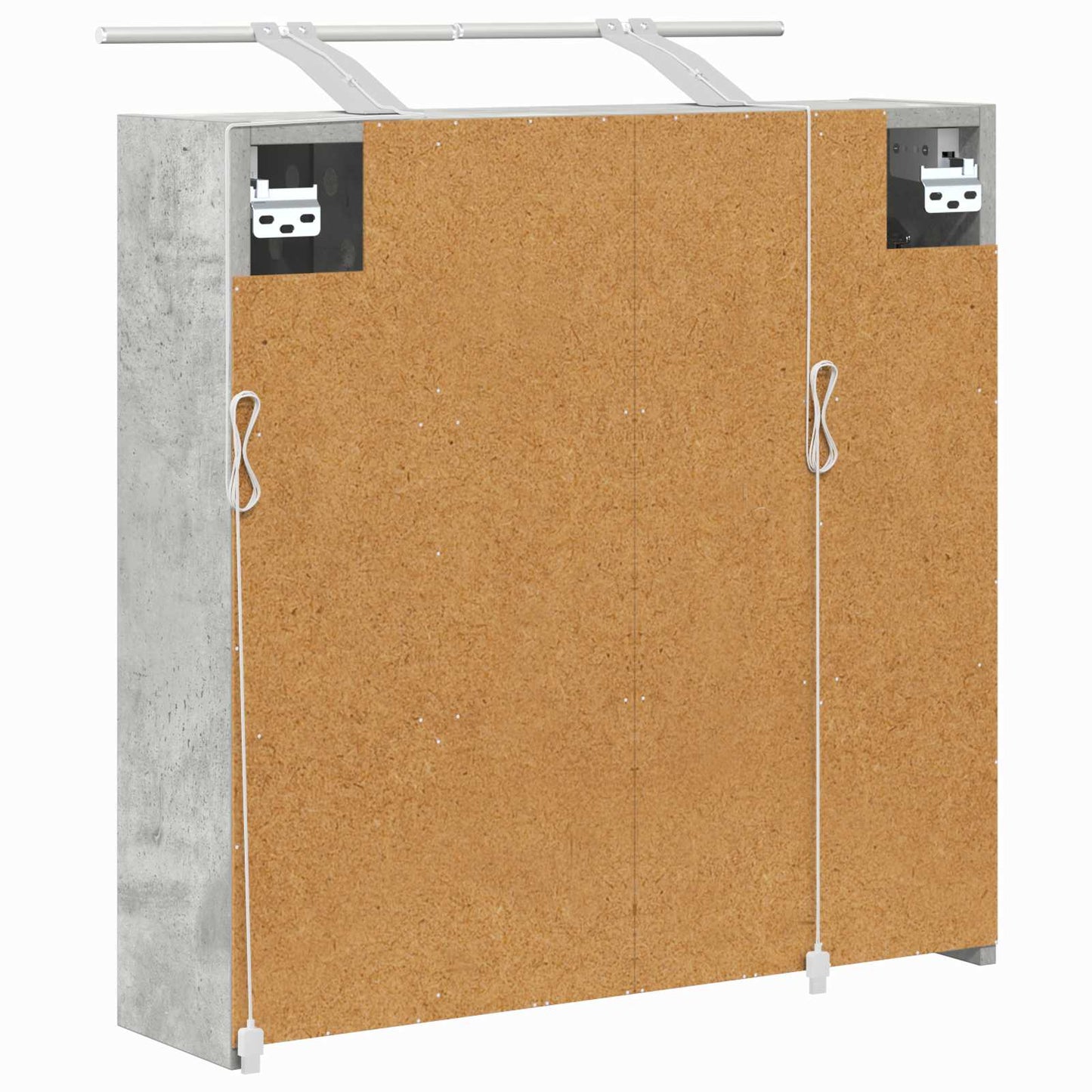 Bathroom Mirror Cabinet Concrete Grey 63.5 x 16 x 62.5 cm