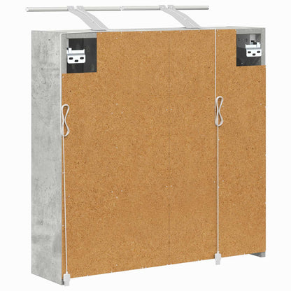 Bathroom Mirror Cabinet Concrete Grey 63.5 x 16 x 62.5 cm