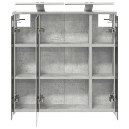 Bathroom Mirror Cabinet Concrete Grey 63.5 x 16 x 62.5 cm