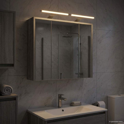 Bathroom Mirror Cabinet Grey Sonoma 63.5 x 16 x 62.5 cm