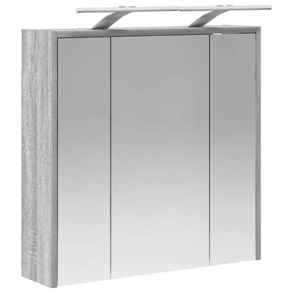 Bathroom Mirror Cabinet Grey Sonoma 63.5 x 16 x 62.5 cm