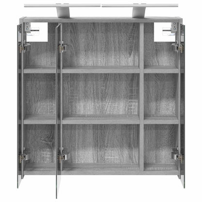 Bathroom Mirror Cabinet Grey Sonoma 63.5 x 16 x 62.5 cm