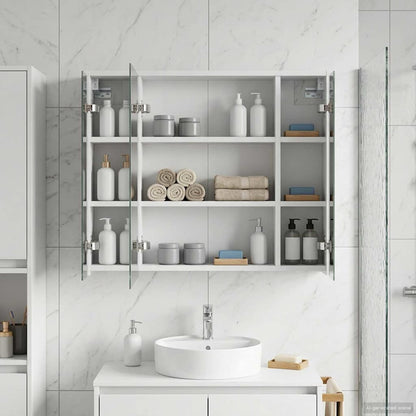 Bathroom Mirror Cabinet White 73.5 x 16 x 62.5 cm