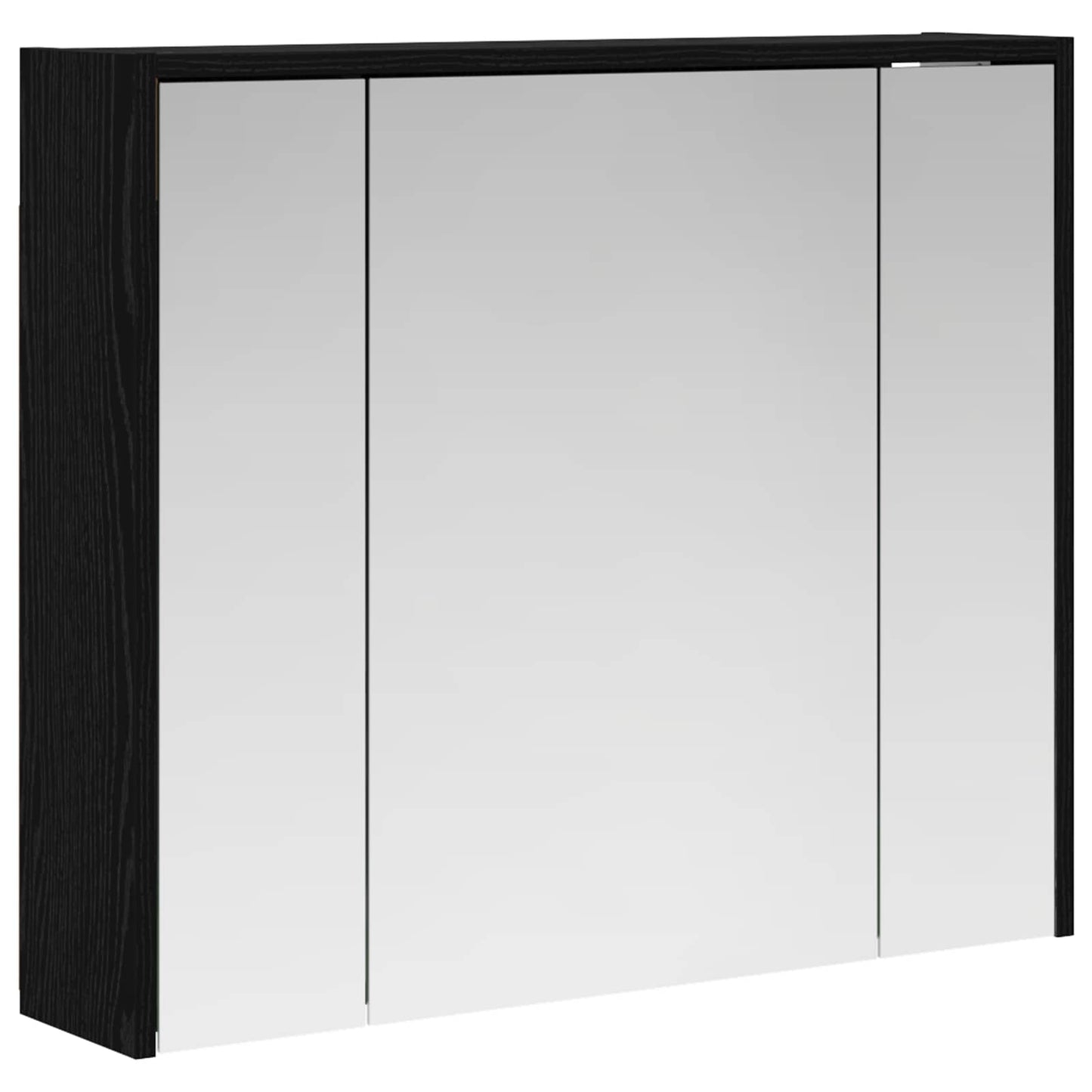 Bathroom Mirror Cabinet Black Oak 73.5 x 16 x 62.5 cm