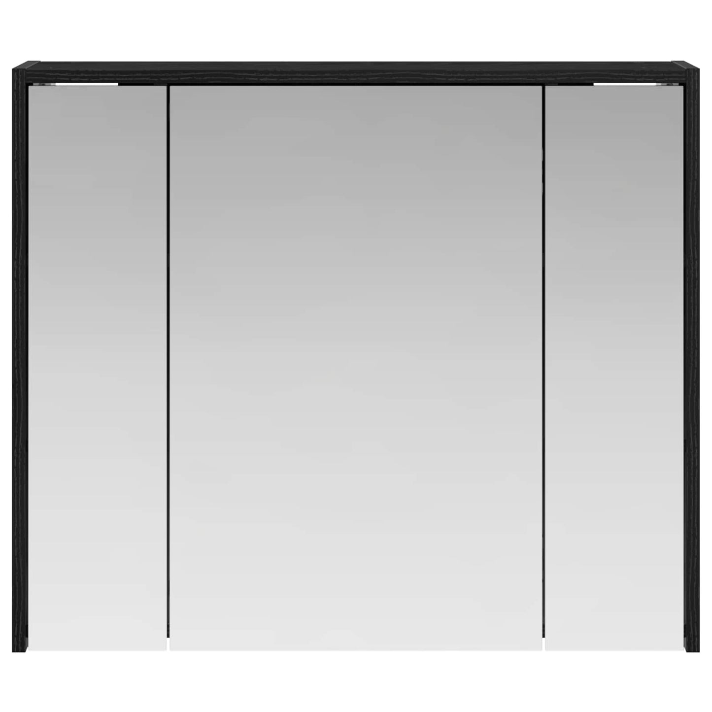 Bathroom Mirror Cabinet Black Oak 73.5 x 16 x 62.5 cm