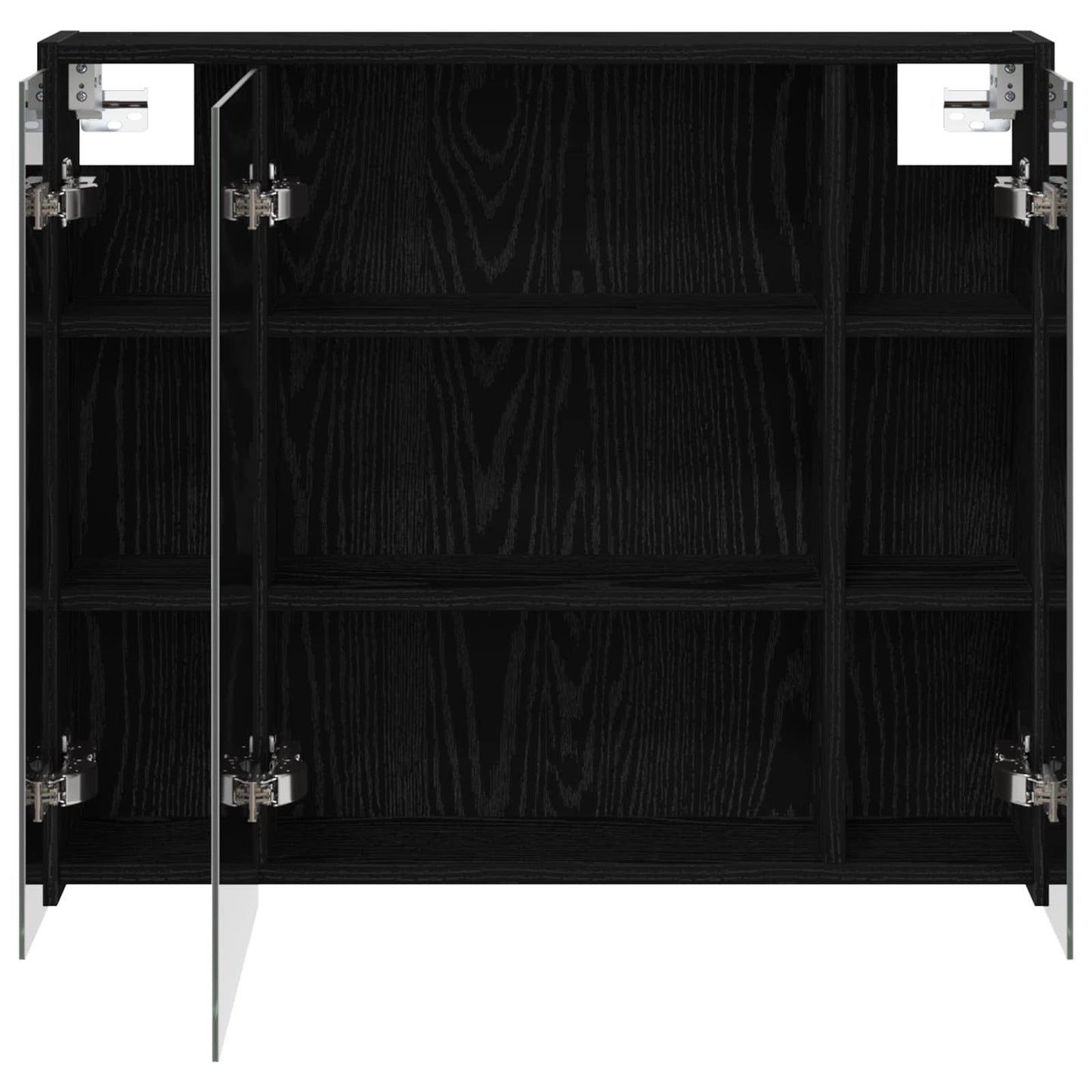 Bathroom Mirror Cabinet Black Oak 73.5 x 16 x 62.5 cm