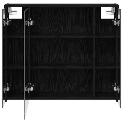 Bathroom Mirror Cabinet Black Oak 73.5 x 16 x 62.5 cm