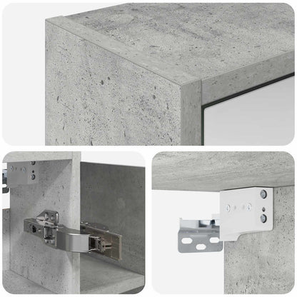 Bathroom Mirror Cabinet Concrete Grey 73.5 x 16 x 62.5 cm