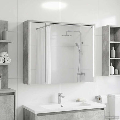 Bathroom Mirror Cabinet Concrete Grey 73.5 x 16 x 62.5 cm