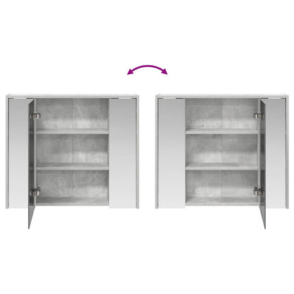 Bathroom Mirror Cabinet Concrete Grey 73.5 x 16 x 62.5 cm