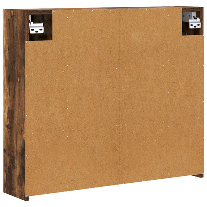 Bathroom Mirror Cabinet Smoked Oak 73.5 x 16 x 62.5 cm