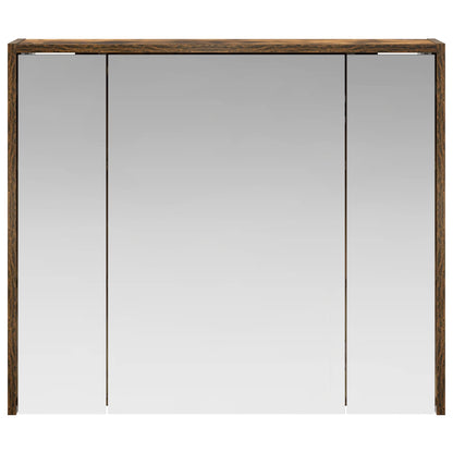 Bathroom Mirror Cabinet Smoked Oak 73.5 x 16 x 62.5 cm
