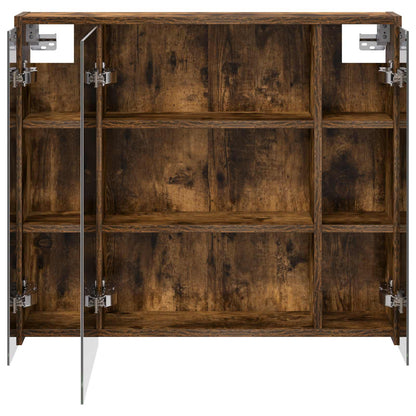 Bathroom Mirror Cabinet Smoked Oak 73.5 x 16 x 62.5 cm