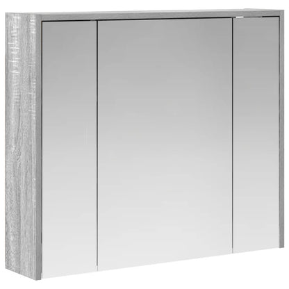 Bathroom Mirror Cabinet Grey Sonoma 73.5 x 16 x 62.5 cm
