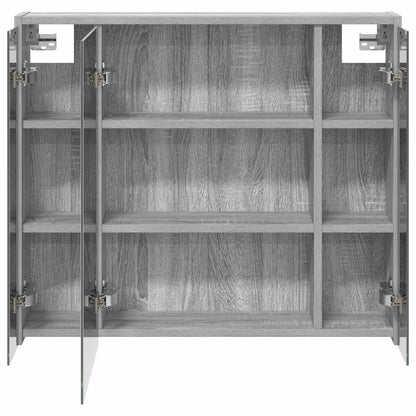 Bathroom Mirror Cabinet Grey Sonoma 73.5 x 16 x 62.5 cm