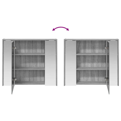 Bathroom Mirror Cabinet Grey Sonoma 73.5 x 16 x 62.5 cm
