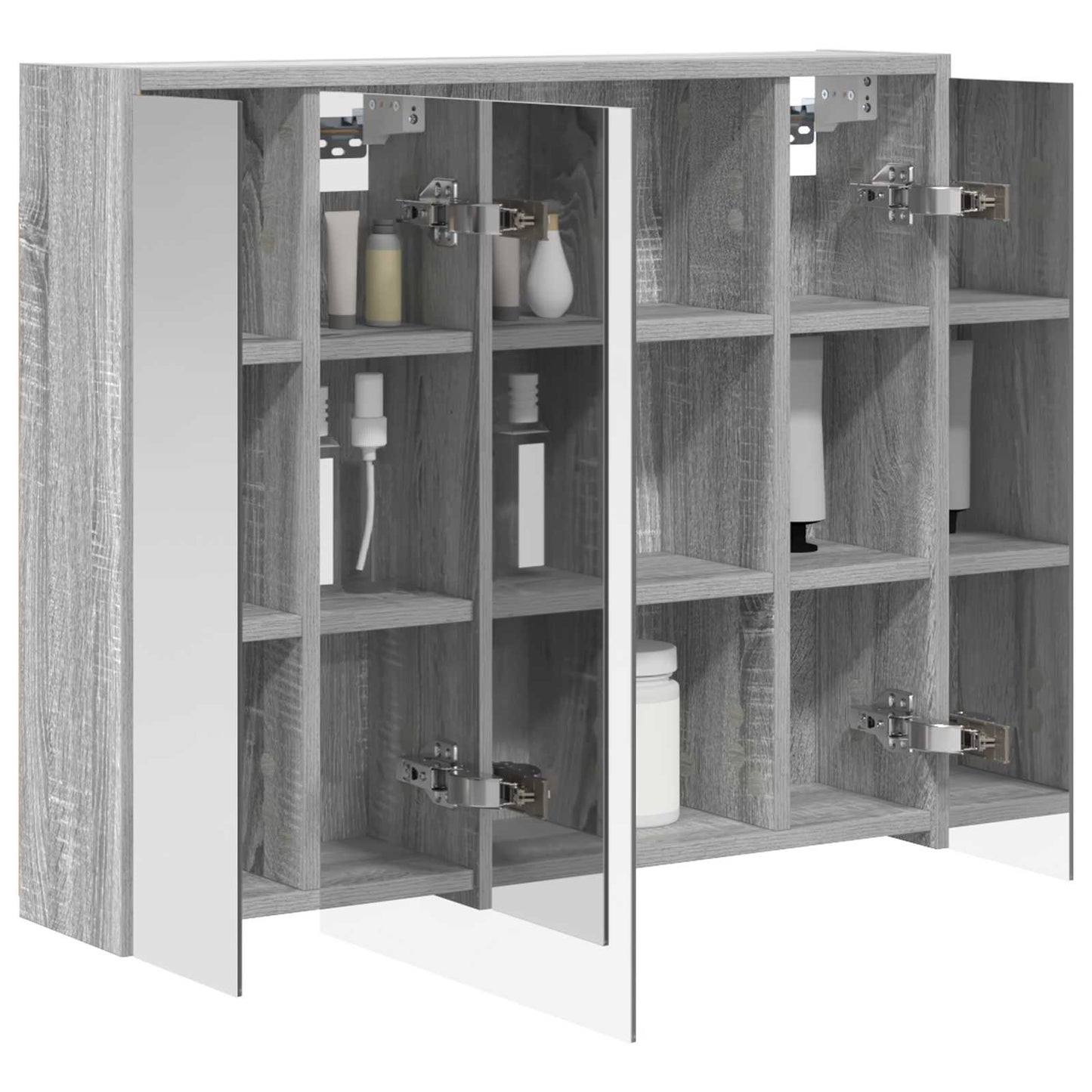 Bathroom Mirror Cabinet Grey Sonoma 73.5 x 16 x 62.5 cm
