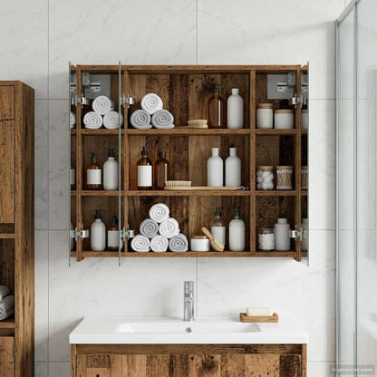 Bathroom Mirror Cabinet Old Wood 73.5 x 16 x 62.5 cm