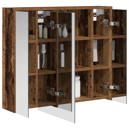 Bathroom Mirror Cabinet Old Wood 73.5 x 16 x 62.5 cm