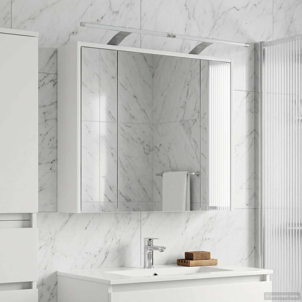 Bathroom Mirror Cabinet White 73.5 x 16 x 62.5 cm