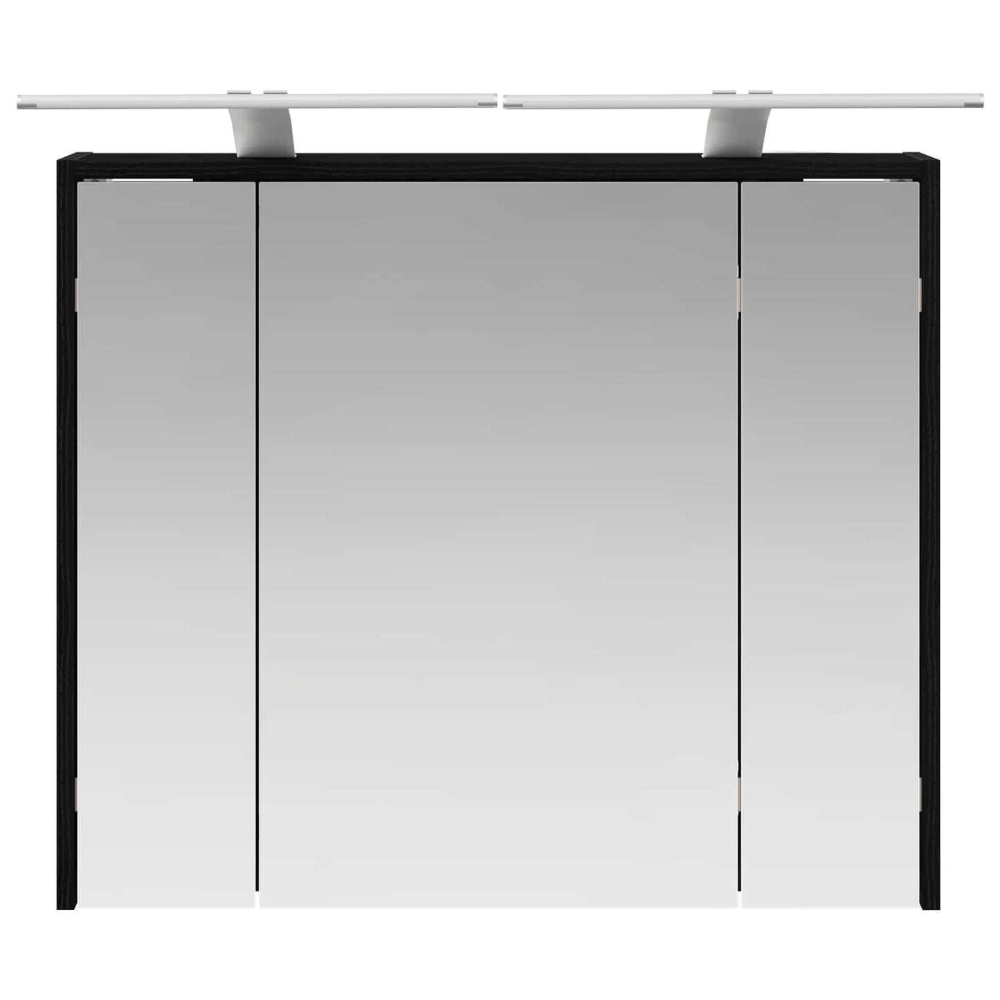 Bathroom Mirror Cabinet Black Oak 73.5 x 16 x 62.5 cm