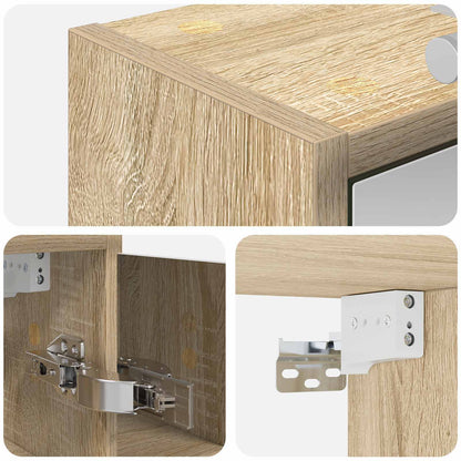 Bathroom Mirror Cabinet Sonoma Oak 73.5 x 16 x 62.5 cm