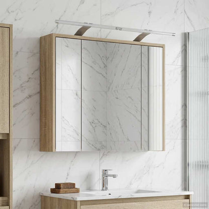 Bathroom Mirror Cabinet Sonoma Oak 73.5 x 16 x 62.5 cm