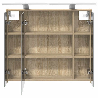Bathroom Mirror Cabinet Sonoma Oak 73.5 x 16 x 62.5 cm