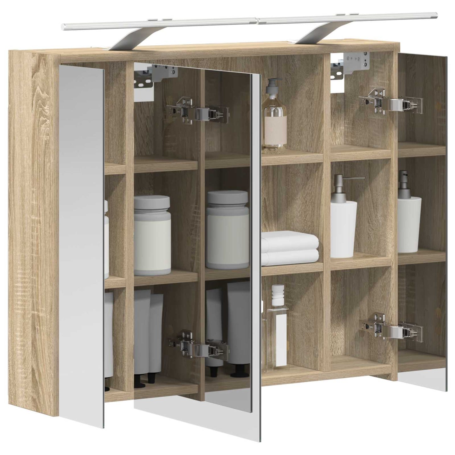 Bathroom Mirror Cabinet Sonoma Oak 73.5 x 16 x 62.5 cm