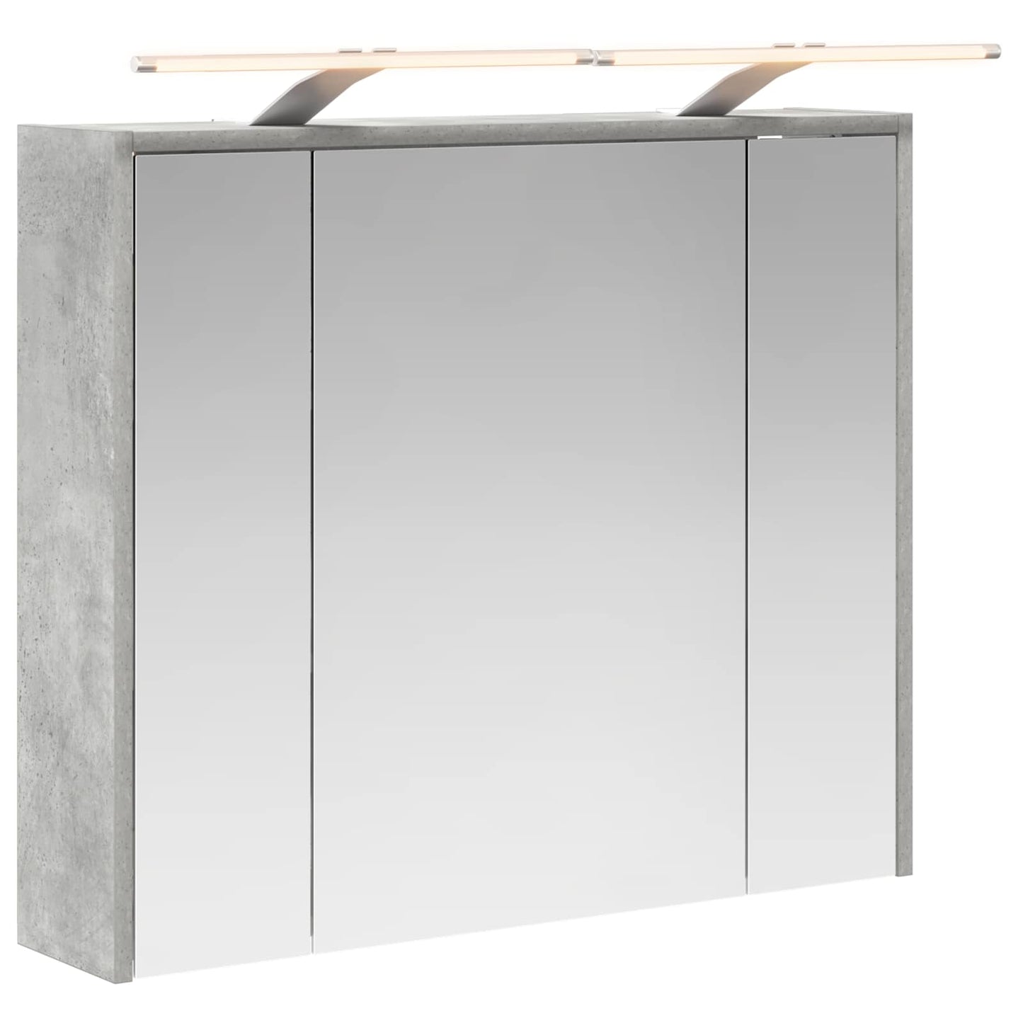 Bathroom Mirror Cabinet Concrete Grey 73.5 x 16 x 62.5 cm