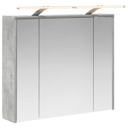 Bathroom Mirror Cabinet Concrete Grey 73.5 x 16 x 62.5 cm