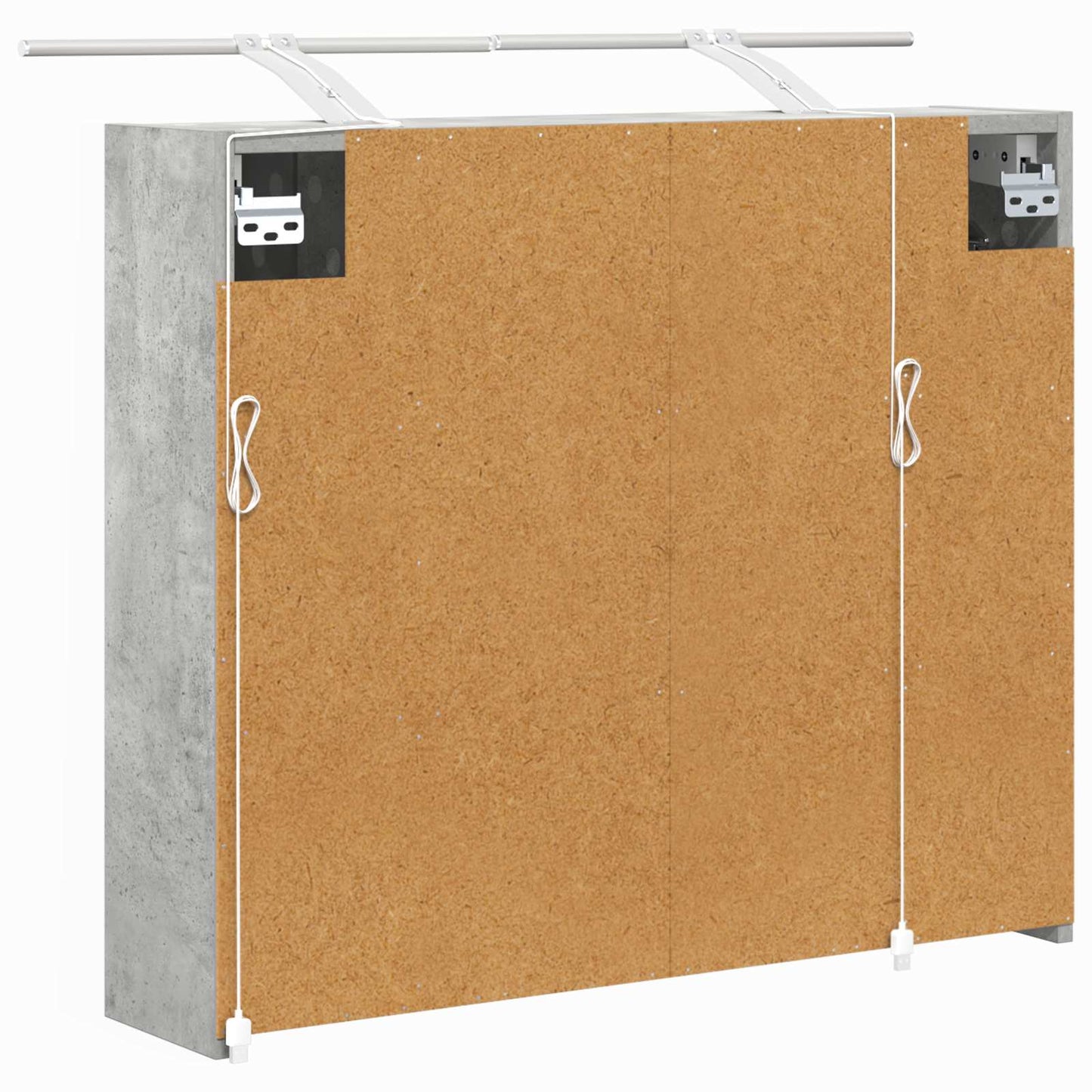 Bathroom Mirror Cabinet Concrete Grey 73.5 x 16 x 62.5 cm