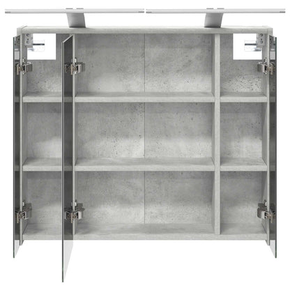 Bathroom Mirror Cabinet Concrete Grey 73.5 x 16 x 62.5 cm