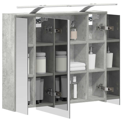 Bathroom Mirror Cabinet Concrete Grey 73.5 x 16 x 62.5 cm