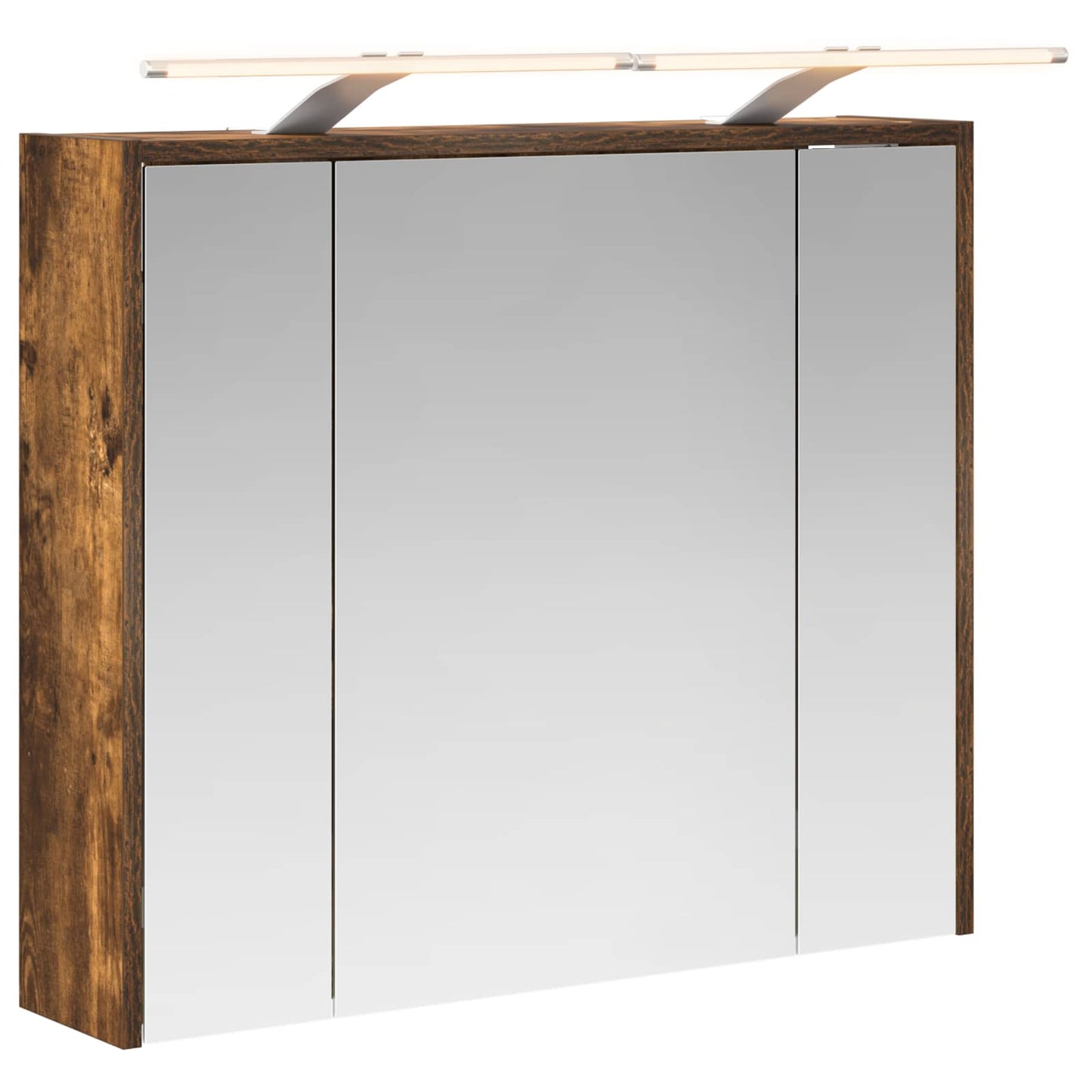 Bathroom Mirror Cabinet Smoked Oak 73.5 x 16 x 62.5 cm