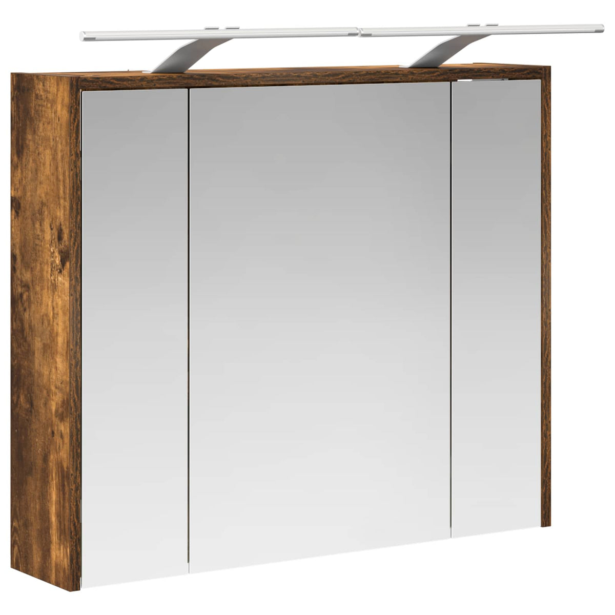 Bathroom Mirror Cabinet Smoked Oak 73.5 x 16 x 62.5 cm