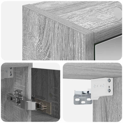 Bathroom Mirror Cabinet Grey Sonoma 73.5 x 16 x 62.5 cm
