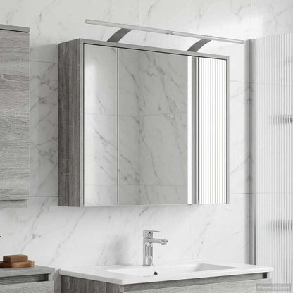 Bathroom Mirror Cabinet Grey Sonoma 73.5 x 16 x 62.5 cm