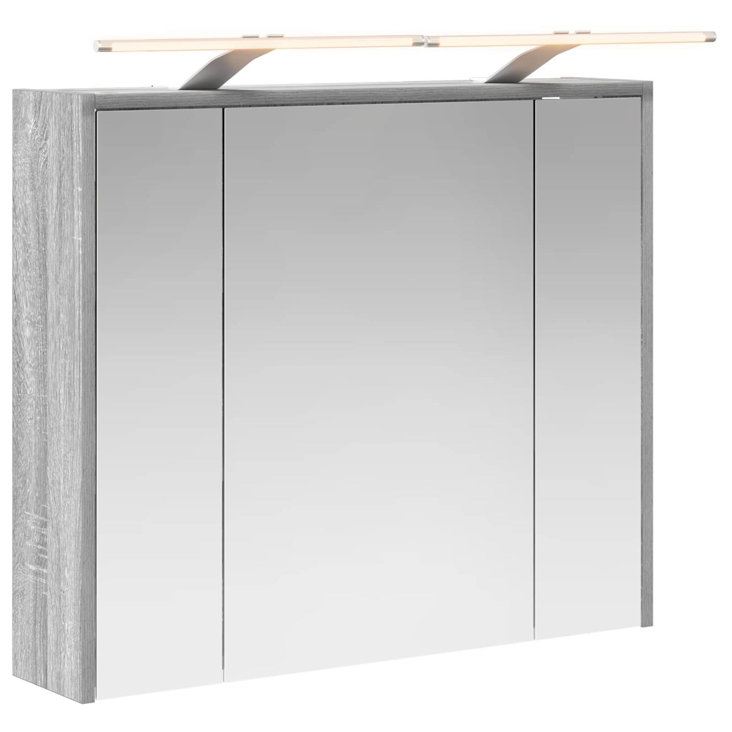 Bathroom Mirror Cabinet Grey Sonoma 73.5 x 16 x 62.5 cm