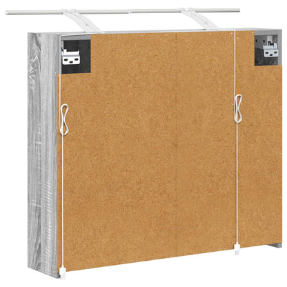 Bathroom Mirror Cabinet Grey Sonoma 73.5 x 16 x 62.5 cm