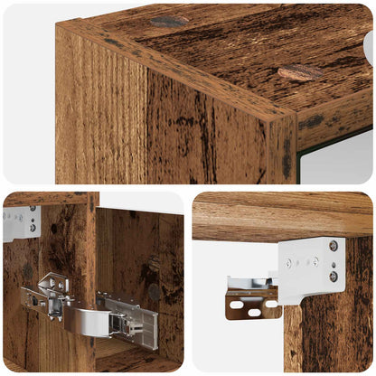 Bathroom Mirror Cabinet Old Wood 73.5 x 16 x 62.5 cm
